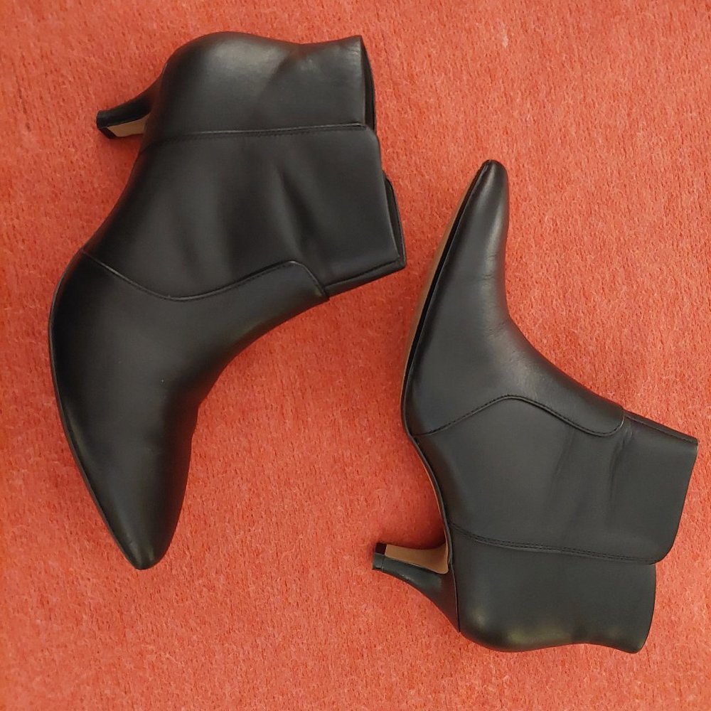 Clarks Black Kitten Heel Booties